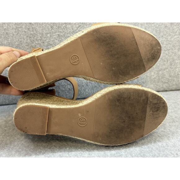 A NEW DAY Lola Espadrille Wedges Heel Ankle Strap Platform Sandals - Size 8.5 - Picture 6 of 6